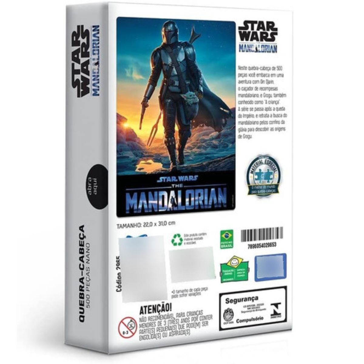 Quebra-cabeça Nano 500 Peças Star Wars The Mandalorian Quebra-cabeça Nano 500 Peças Star Wars The Mandalorian